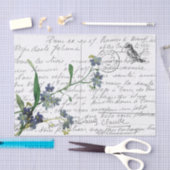 Französisches Skript Vintag Vergessen Sie mir nich Seidenpapier (Handwerk)