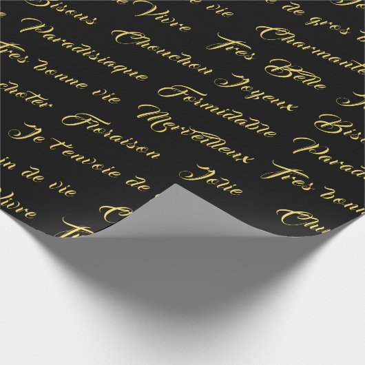 Französisches Skriptwörterbuch Geschenkpapier (Ecke)