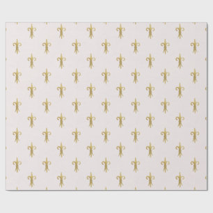 Französisches Soft Light Pink Fluer De Lis Gesche Geschenkpapier
