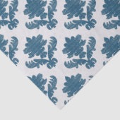 Französisches Tapestry Blau und Weiß Seidenpapier (Detail)