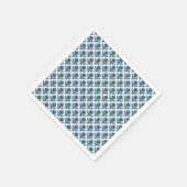 Französisches Tapestry Blau und Weiße Hochzeit Serviette (Ecke)