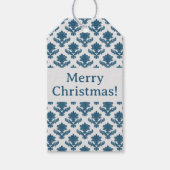 Französisches Tapestry Blue on White Geschenkanhänger (Vorderseite)