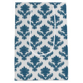 Französisches Tapestry Blue White Mittlere Geschenktüte (Rückseite)