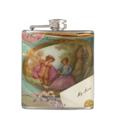 Französisches Teacup Flask Romantisches Geschenk Flachmann (Vorderseite)