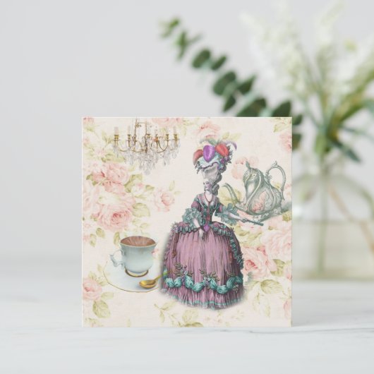 französisches Teekanne marie Einladung (Stehend Vorderseite)