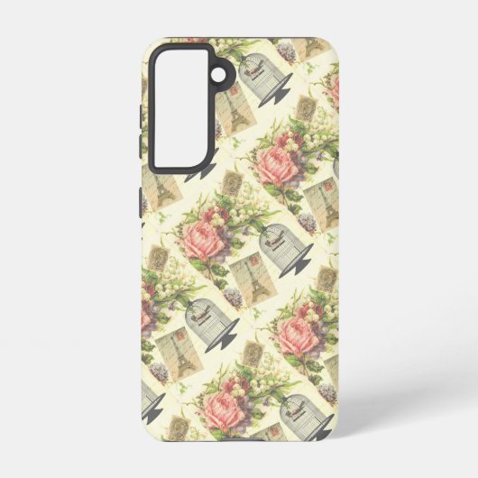 Französisches Thema Vintag Paris Samsung Galaxy Hülle (Rückseite)