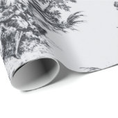 Französisches Toile de joues Schwarz-Weiß-Deco Geschenkpapier (Rolleneckpunkt)