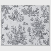Französisches Toile de joues Schwarz-Weiß-Deco Geschenkpapier (Flach)