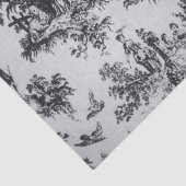 Französisches Toile de joues Schwarz-Weiß-Deco Seidenpapier (Detail)