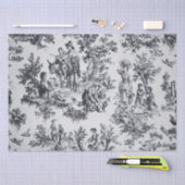 Französisches Toile de joues Schwarz-Weiß-Deco Seidenpapier (Handwerk)