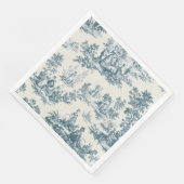Französisches Toile de jouge sage grün elegante En Serviette (Ecke)