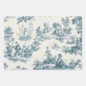 Französisches Toile de jousage green decoupage Geschenkpapier Set (Vorderseite 2)