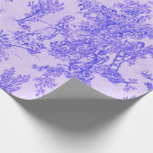 Französisches Toile de jouy Blau-Weiß-Deco Geschenkpapier (Ecke)