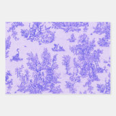 Französisches Toile de jouy Blau-Weiß-Deco Geschenkpapier Set (Vorderseite 2)
