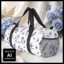 Französisches Toile de Jouy Chinoseirie Blaues Mus