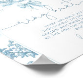 Französisches Toile de Jouy Ringjagd Brautparty Poster (Ecke)