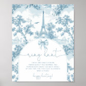 Französisches Toile de Jouy Ringjagd Brautparty Poster (Vorne)