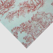 Französisches Toile de jouy rot-weiße Decopage Seidenpapier (Detail)