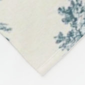 Französisches Toile de jouy sage grün elegant Fleecedecke (Ecke)