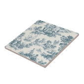 Französisches Toile de jouy sage grün elegant Fliese (Seite)