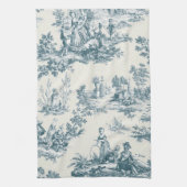 Französisches Toile de jouy sage grün elegant Geschirrtuch (Vertikal)