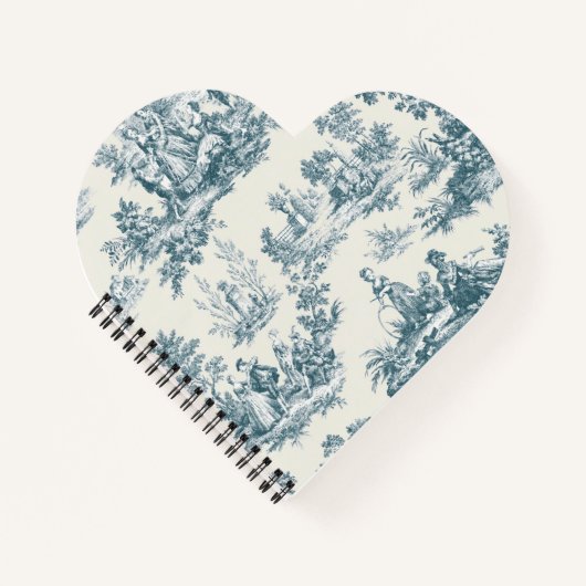 Französisches Toile de jouy sage grün elegant Notizblock (Vorderseite)