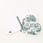 Französisches Toile de jouy sage grün elegant Notizblock (Innenseite)