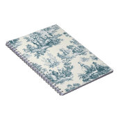 Französisches Toile de jouy sage grün elegant Notizblock (Rechte Seite)