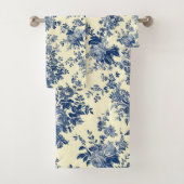 Französisches Toile Floral Muster Badhandtuch Set (Insitu)