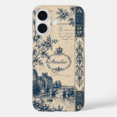 Französisches Toile-Monogramm Case-Mate iPhone Hülle (Rückseite)