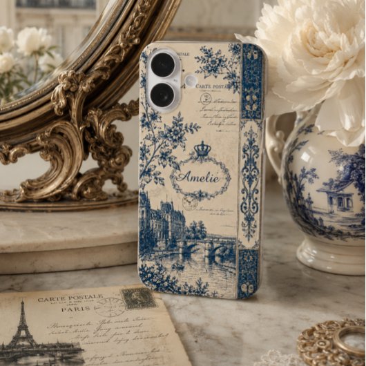 Französisches Toile-Monogramm Case-Mate iPhone Hülle