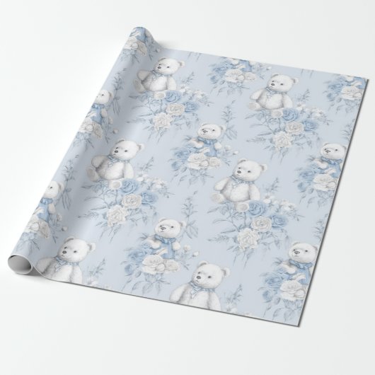 Französisches Toilettenpapier mit Blumenmuster und Geschenkpapier (Ungerollt)