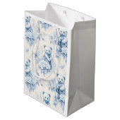 Französisches Toilettenpapier mit Blumenmuster und Mittlere Geschenktüte (Rückseite Schrägansicht)