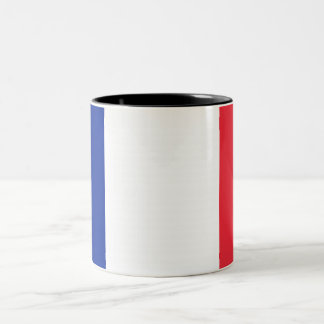 Französisches Trikolore Blau Weiß Rot Design Zweifarbige Tasse