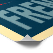 Französisches Viertel in Blue Poster (Ecke)