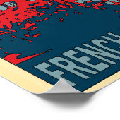 Französisches Viertel in Blue Poster (Ecke)