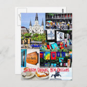 Französisches Viertel, New Orleans Postkarte (Vorne/Hinten)