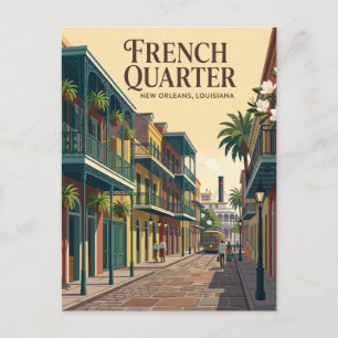 Französisches Viertel USA Postkarte