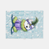 Französisches Viertel Westie KiniArt Fleece Blanke (Vorderseite (Horizontal))