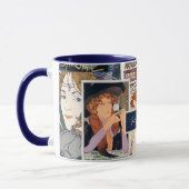 Französisches Vintage Poster Kunstgalerie Personal Tasse (Links)