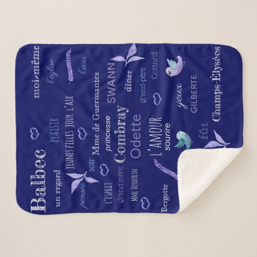 Französisches Vokabular von Proust - Tafel Sherpadecke (Vorderseite (Horizontal))