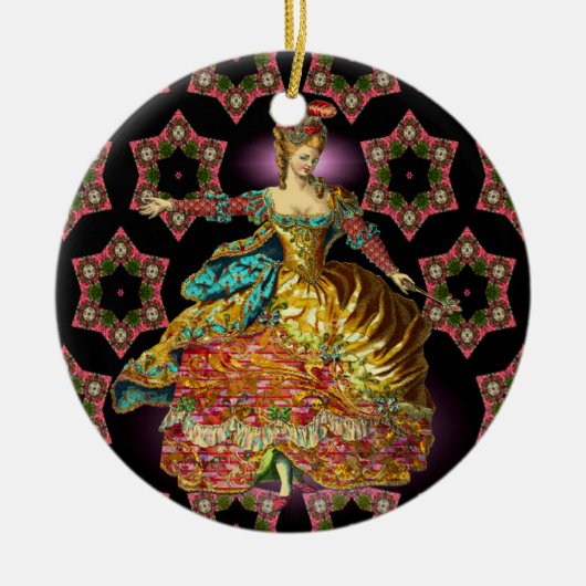 Französisches Weihnachten Keramikornament (Vorne)