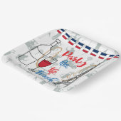 Französisches Weihnachtsthema zum Party Pappteller (Gewinkelt)