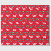 Französisches Weihnachtswackelpapier Geschenkpapier (Flach)