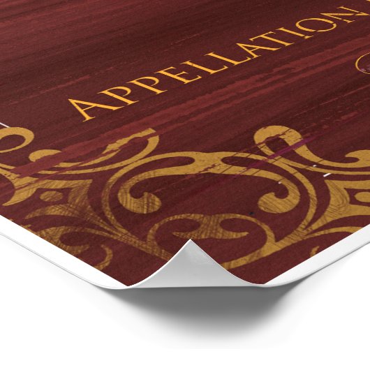 Französisches WeinlabelArt:Bordeaux Poster (Ecke)