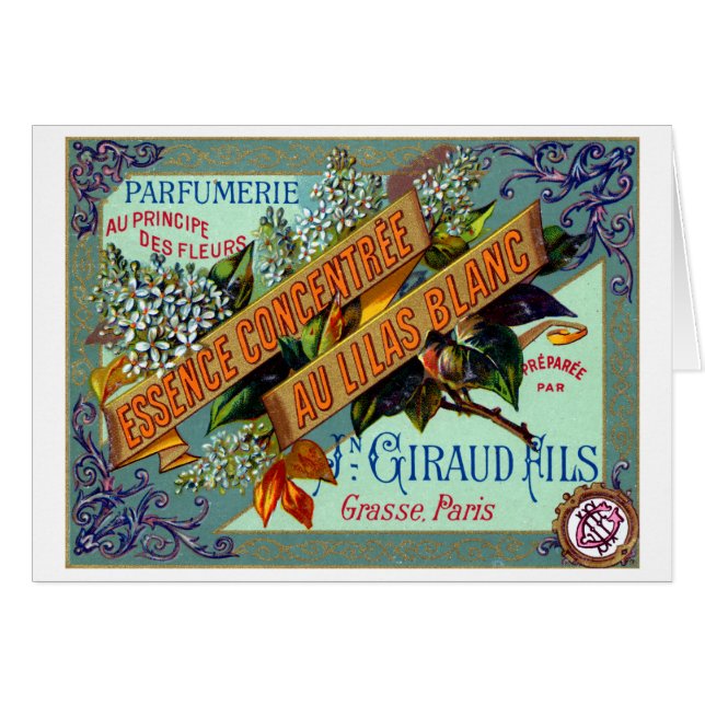 Französisches weißes lila Parfüm 1915 (Vorderseite (Horizontal))