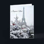 Französisches weißes Weihnachten<br><div class="desc">Feiern Sie die Änderung in den Jahreszeiten und im Winterfeiertag mit dieser großen Erinnerung der Magie eines weißen Weihnachten am Eiffel-Turm. Das weiche Weiß und der Pop des Rotes passen in jede mögliche Art in Ihrem Leben.</div>