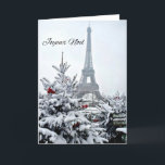 Französisches weißes Weihnachten<br><div class="desc">Feiern Sie die Änderung in den Jahreszeiten und im Winterfeiertag mit dieser großen Erinnerung der Magie eines weißen Weihnachten am Eiffel-Turm. Das weiche Weiß und der Pop des Rotes passen in jede mögliche Art in Ihrem Leben.</div>