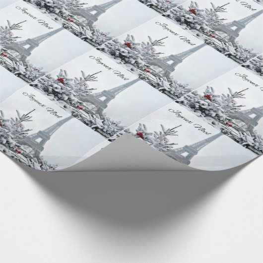 Französisches weißes Weihnachten Geschenkpapier (Ecke)