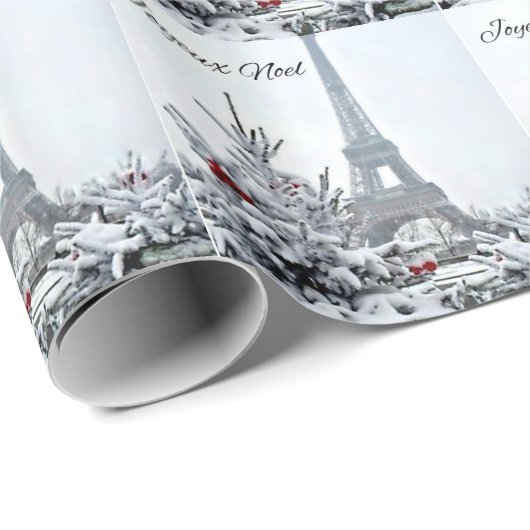 Französisches weißes Weihnachten Geschenkpapier (Rolleneckpunkt)